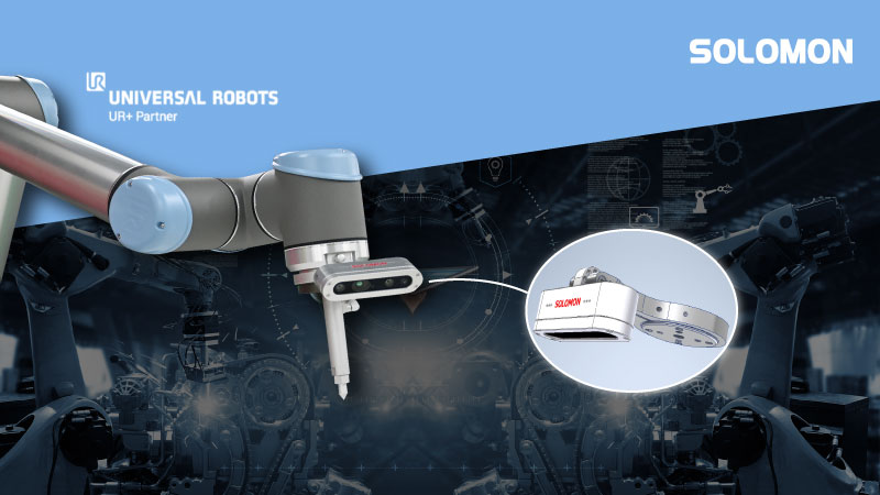 AccuPick LM camera mounted on a UR cobot robot arm