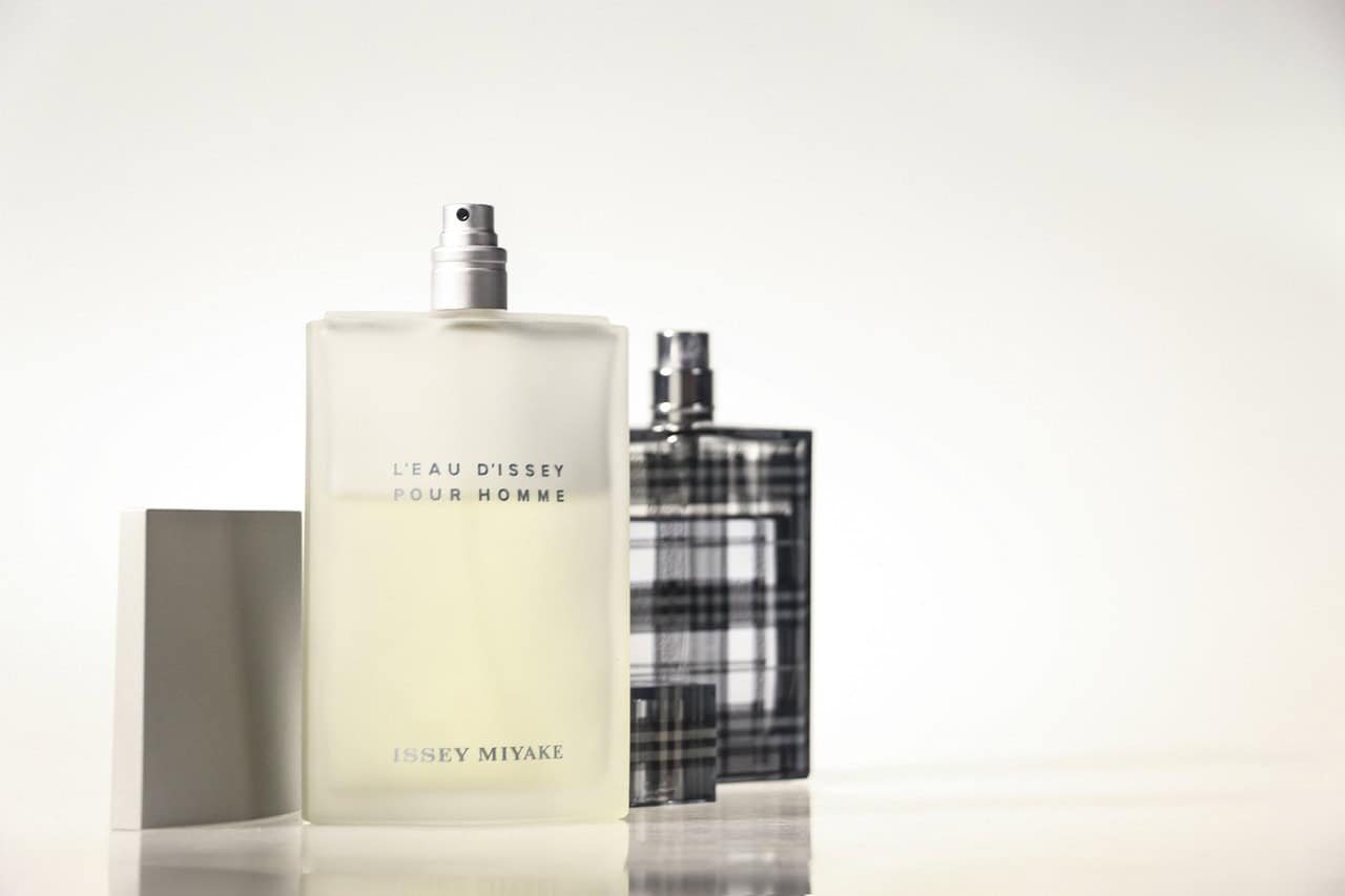 perfume bottle and packaging