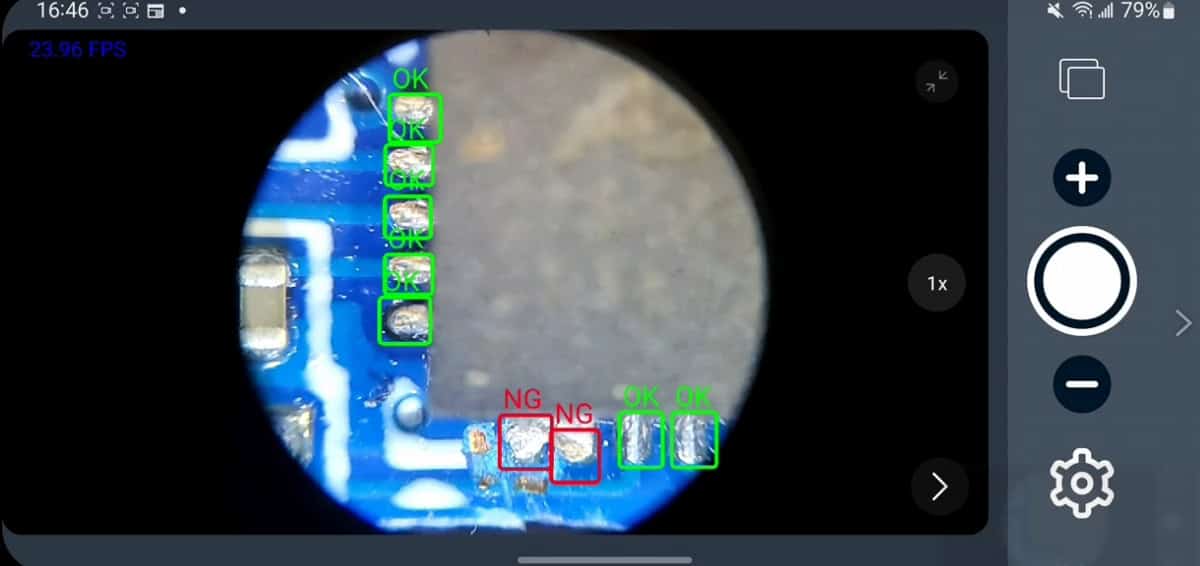 META-aivi performing micro defect detection using AR + AI
